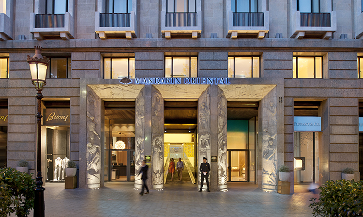 Entrée du Mandarin Oriental Barcelona