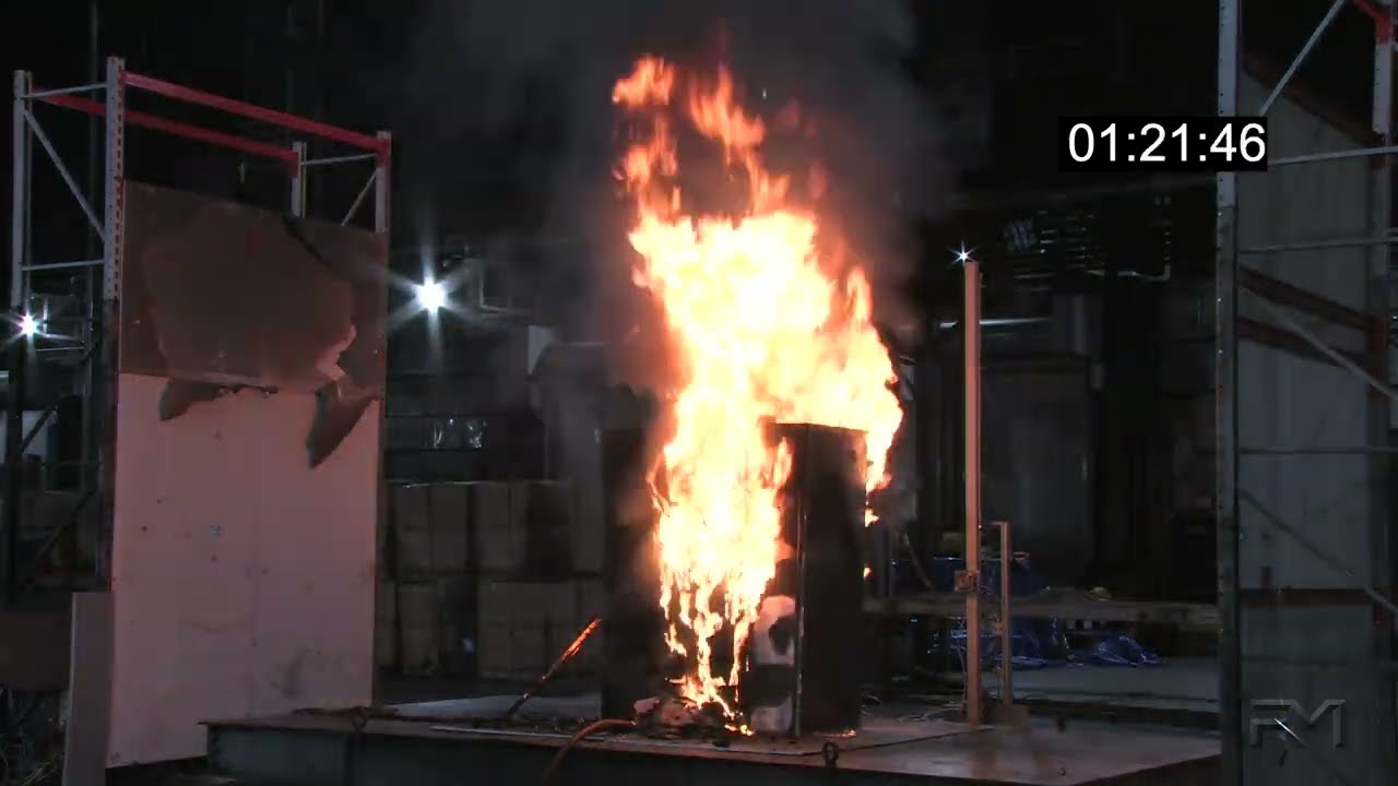 Visuel Fire Hazard of an 83 kWh Energy Storage System Comprised of Lithium Iron Phosphate Batteries