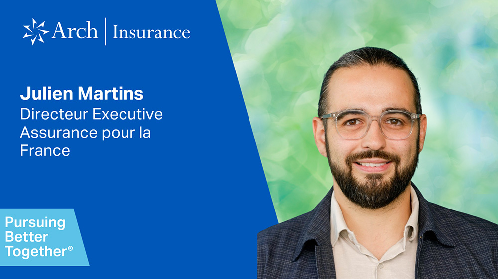 Visuel Julien Martins rejoint Arch en tant que Directeur Executive Assurance pour le marché français