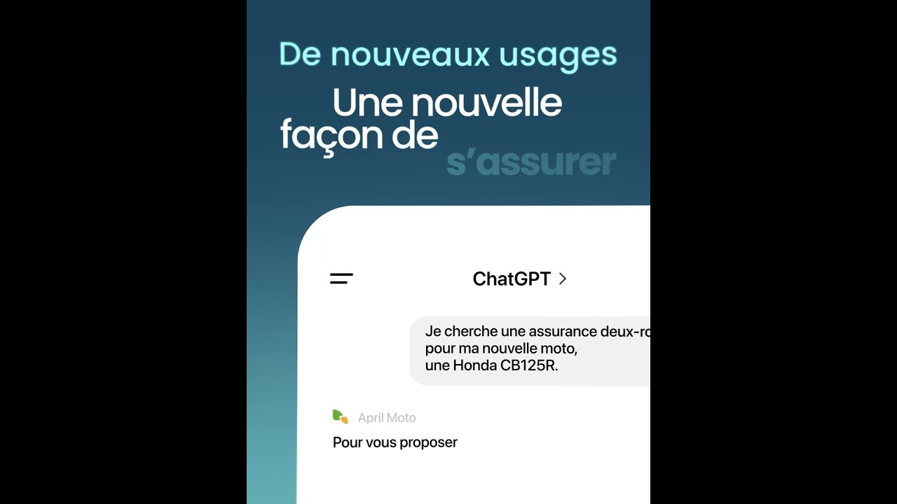 Obtenez un tarif d’assurance moto dans ChatGPT avec APRIL